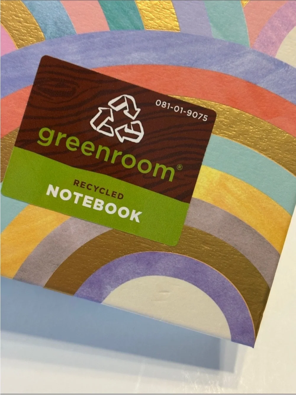 Greenroom Recycled Rainbow Theme Spiral Notebook Bundle of 2